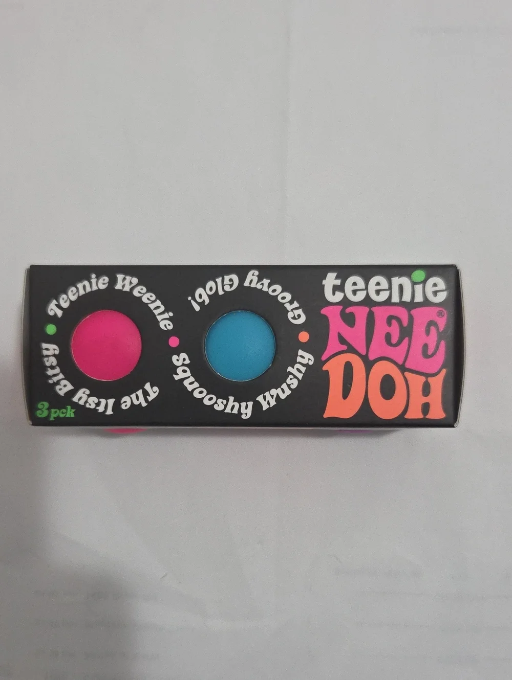 Teenie NeeDoh 3-Pack Squish Toy Set - Pink & Blue & Purple